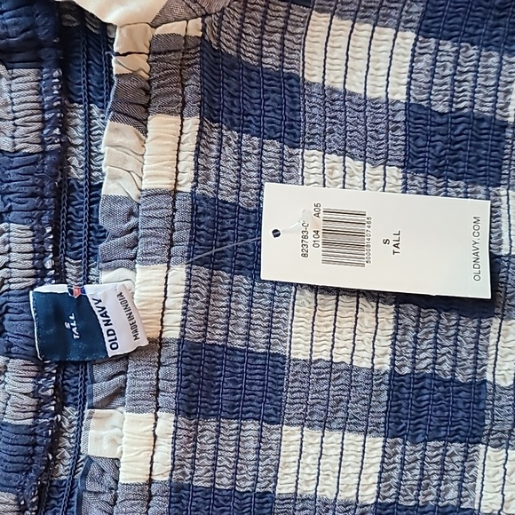 Old Navy Fit & Flare Flutter-Sleeve Gingham Mini Dress small TALL - Picture 7 of 12